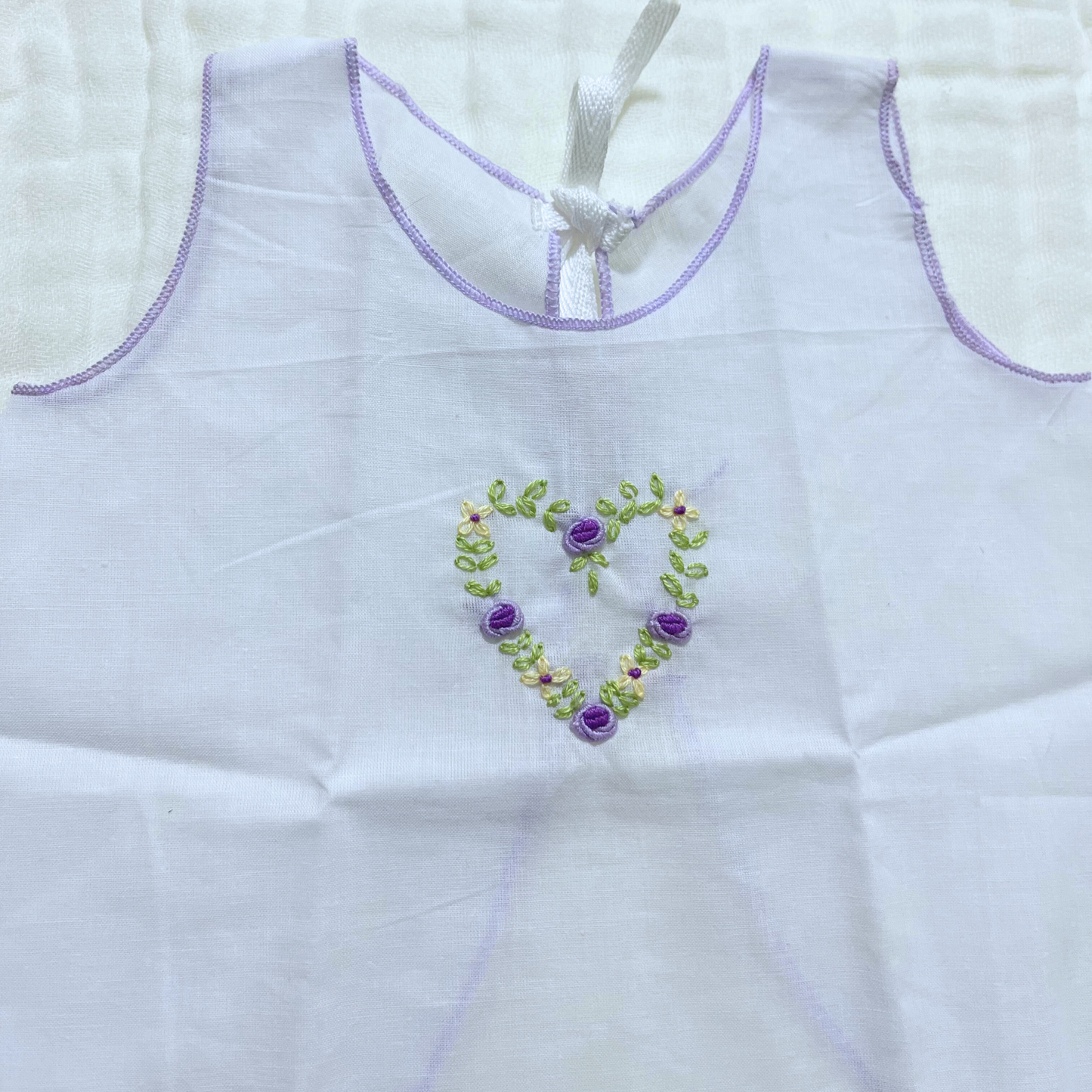 Handmade Newborn Shirt/Dress - Muslin VIII