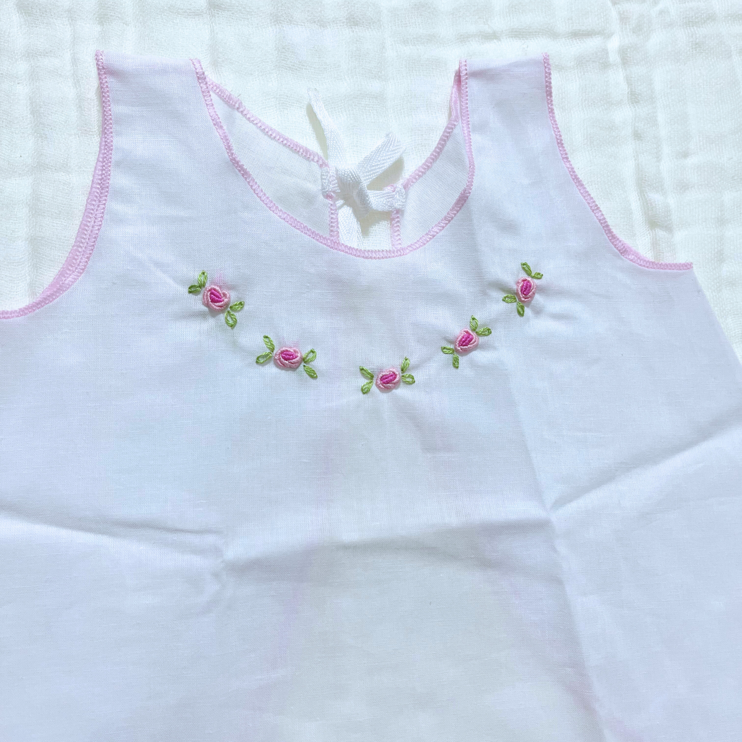 Handmade Newborn Shirt/Dress - Muslin VIII