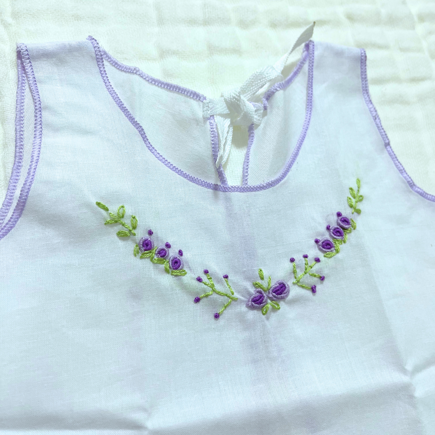 Handmade Newborn Shirt/Dress - Muslin VIII