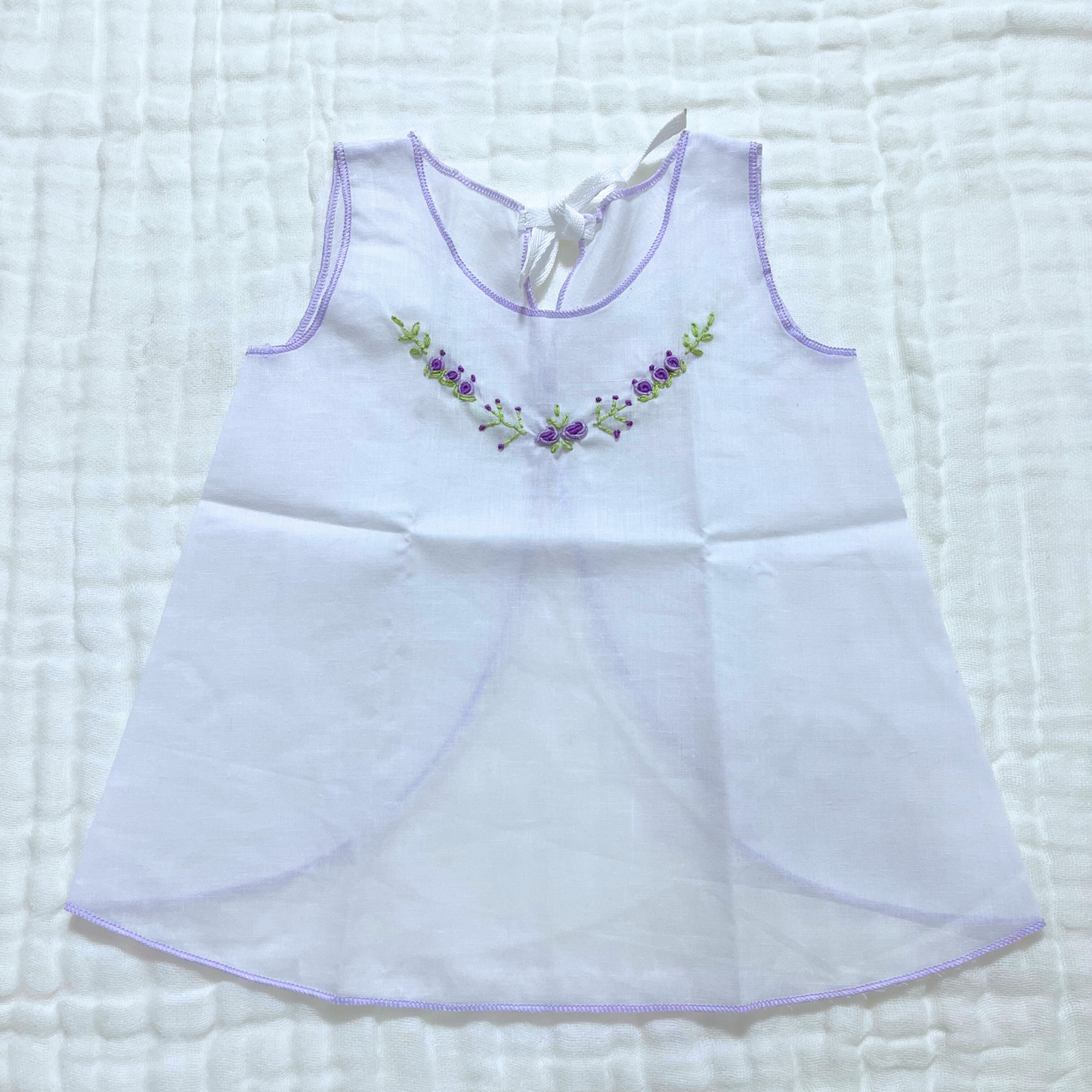 Handmade Newborn Shirt/Dress - Muslin VIII