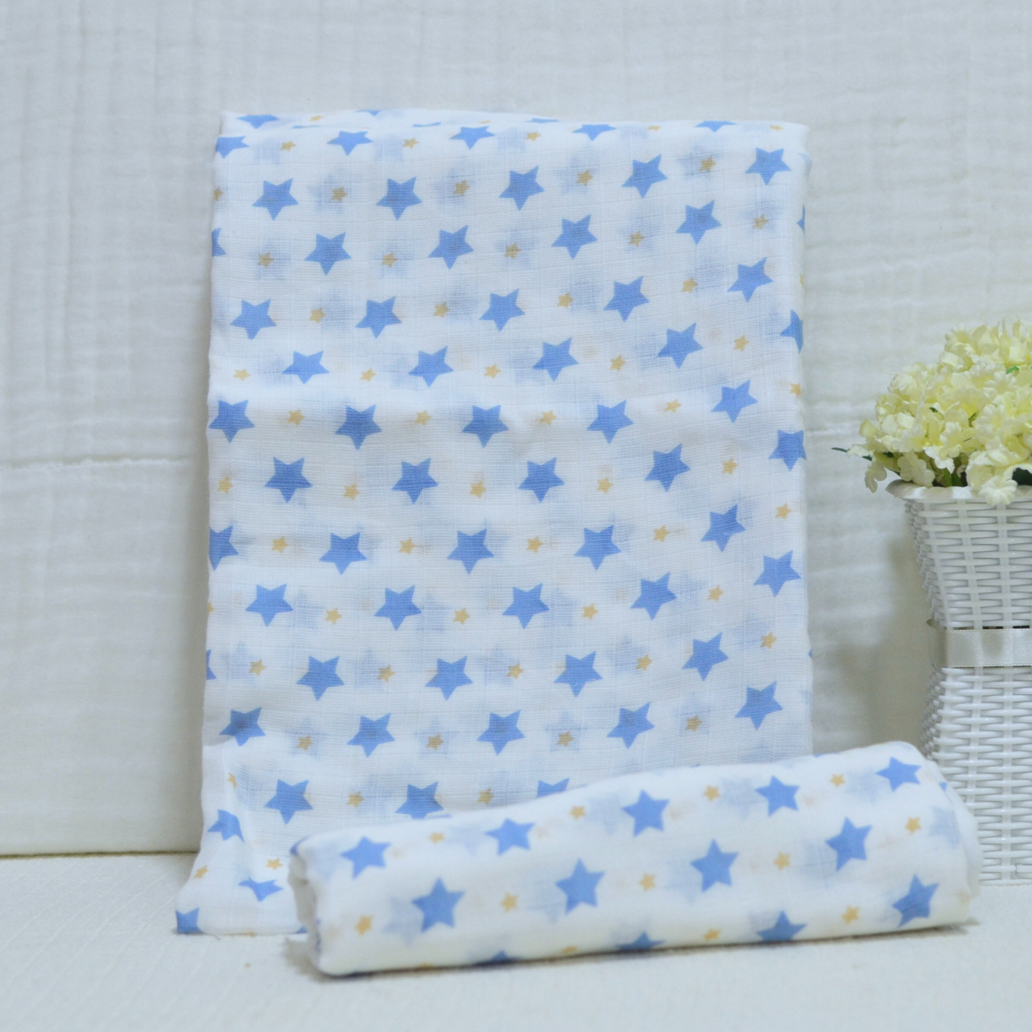 Muslin Cotton Receiving Baby Blanket 90x90cm