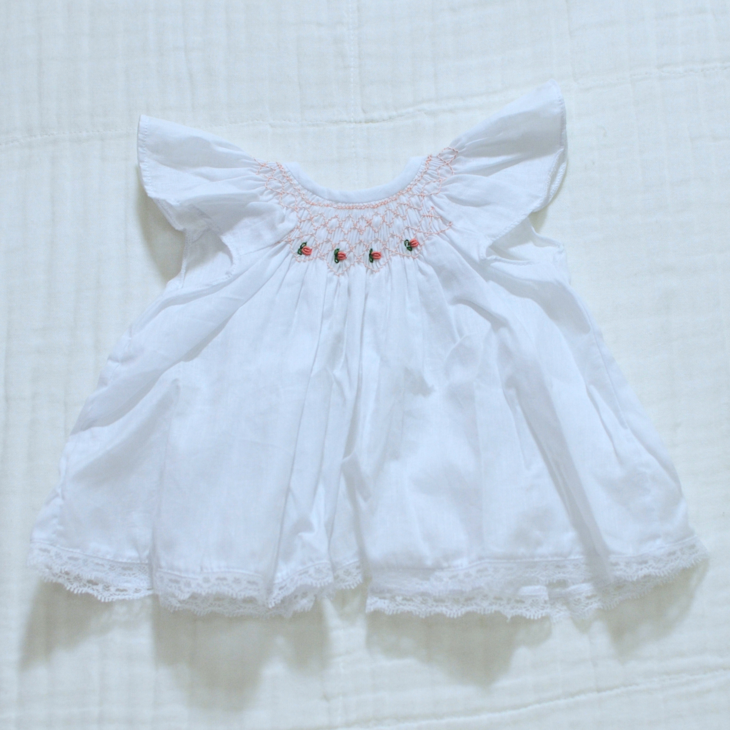 Handmade Bishop Smock Newborn Dress