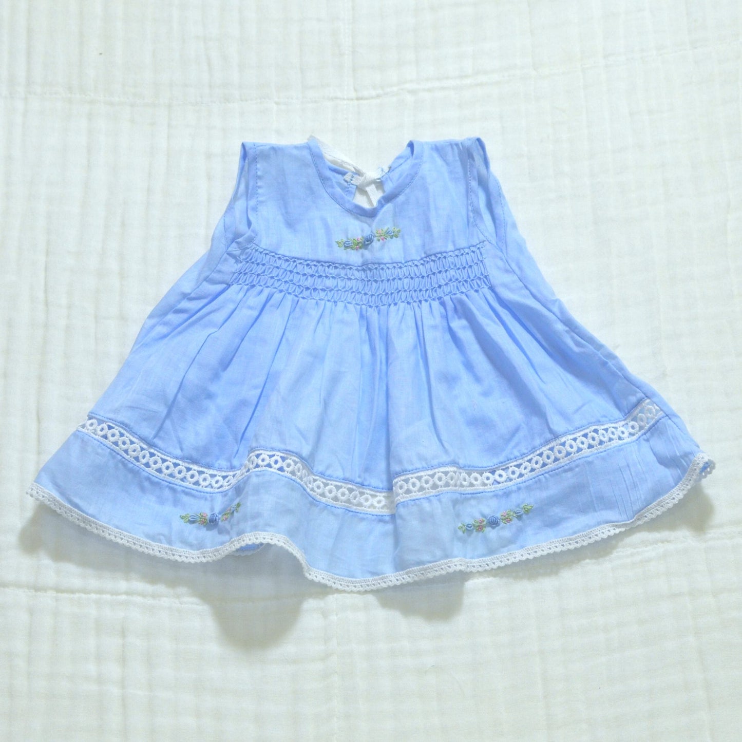 Handmade Smocked Newborn Dress Pink,Yellow,Blue - 0 to 3 month