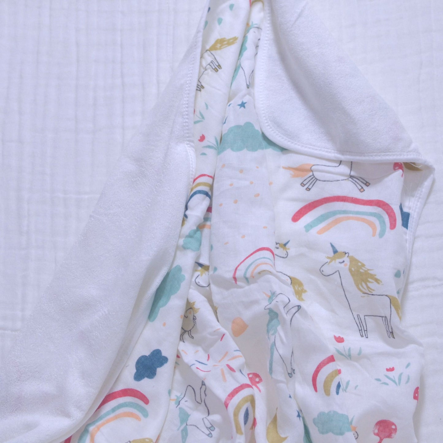 Muslin Cotton and Terry Baby Towel - 90x90cm