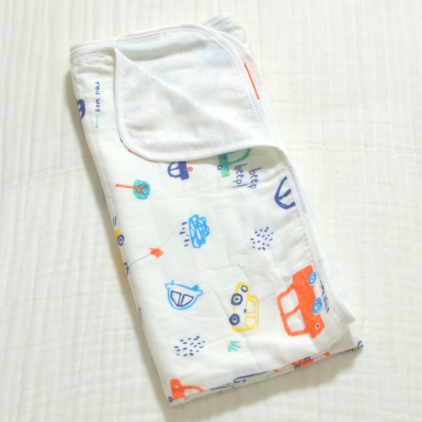 Muslin Cotton and Terry Baby Towel - 90x90cm