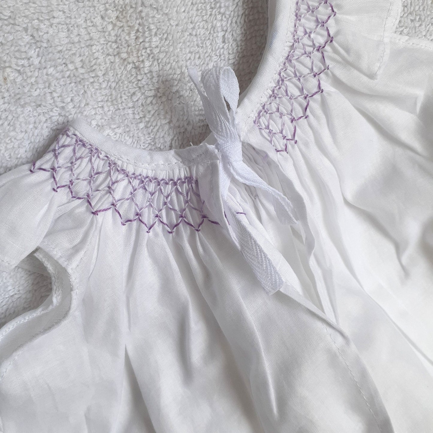 Handmade Bishop Smock Newborn Dress
