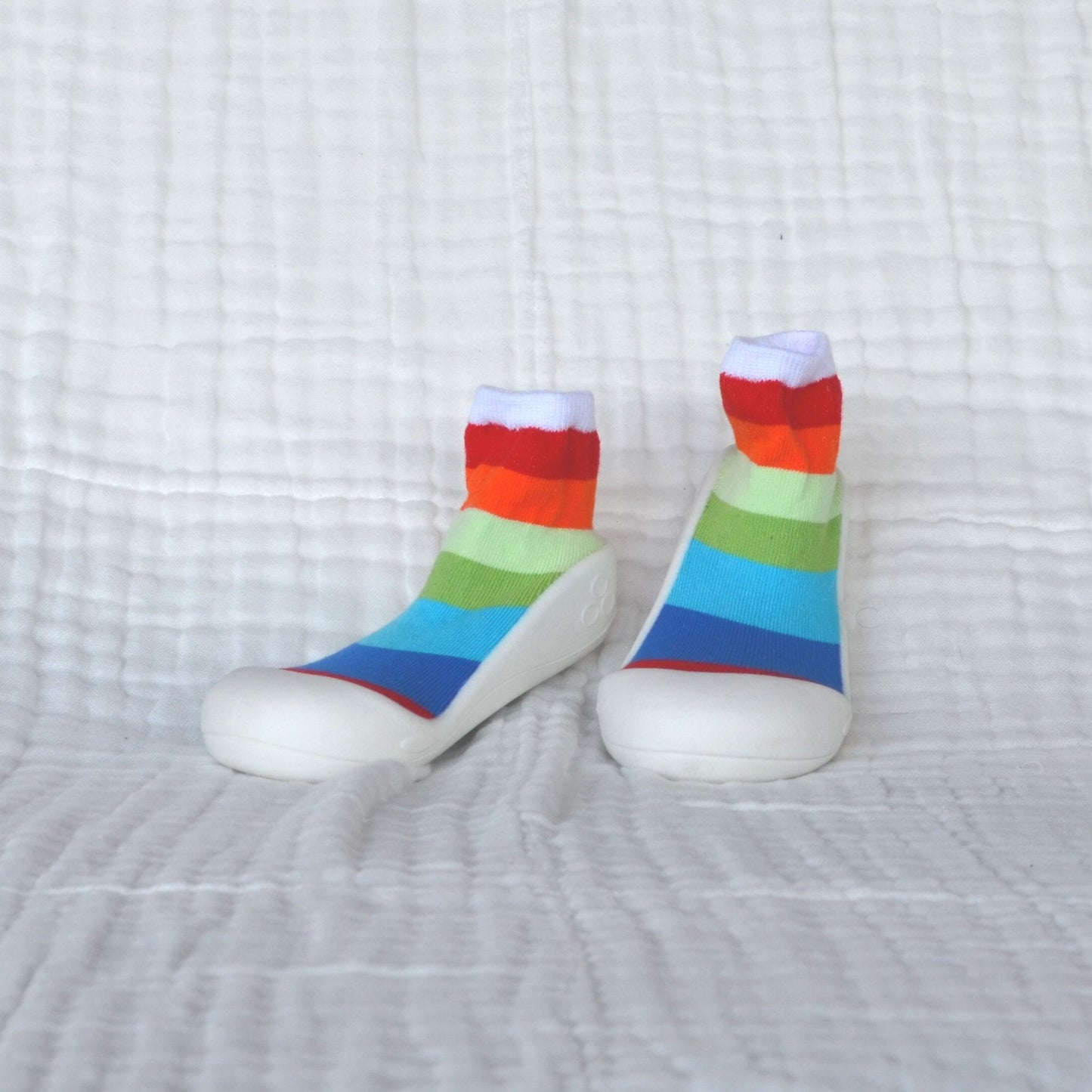Rainbow Striped Toddlers Anti Slip Sock Shoes - 15.5cm