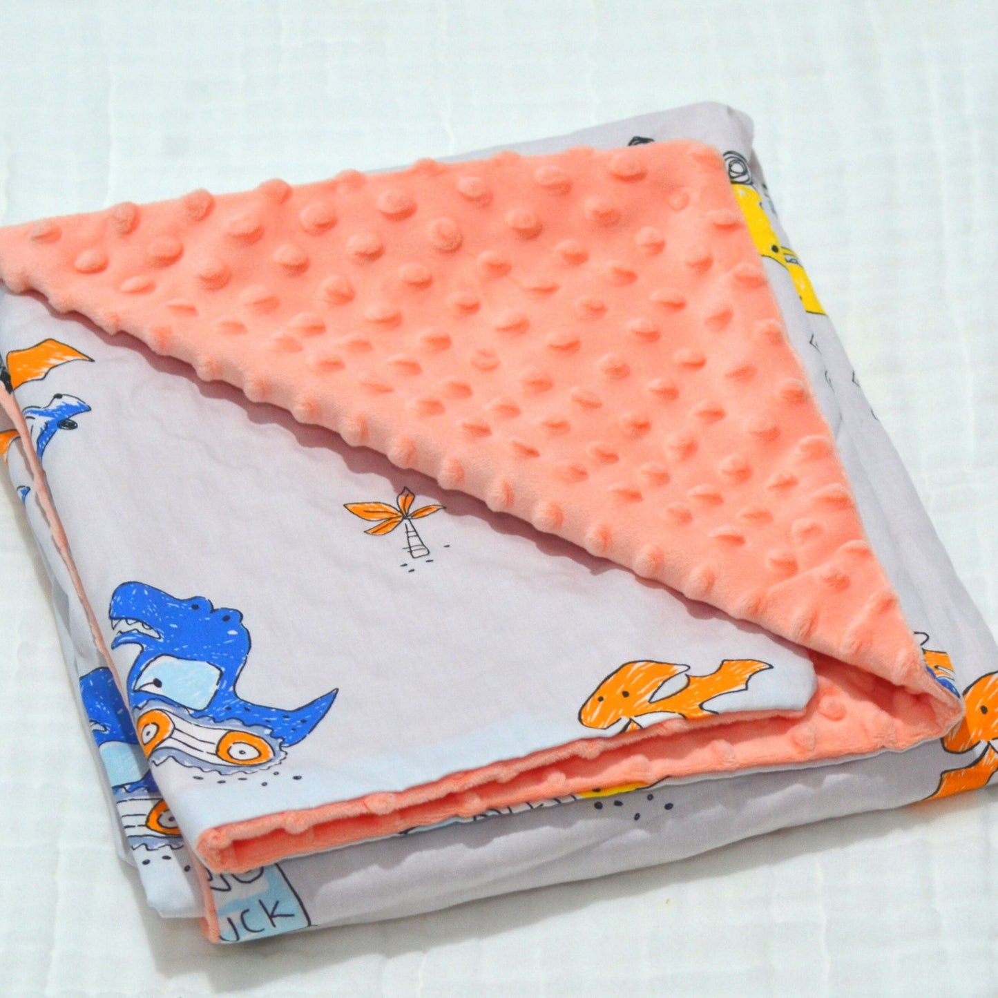 Warm Baby Blanket with Fleece and Cotton 75x100cm