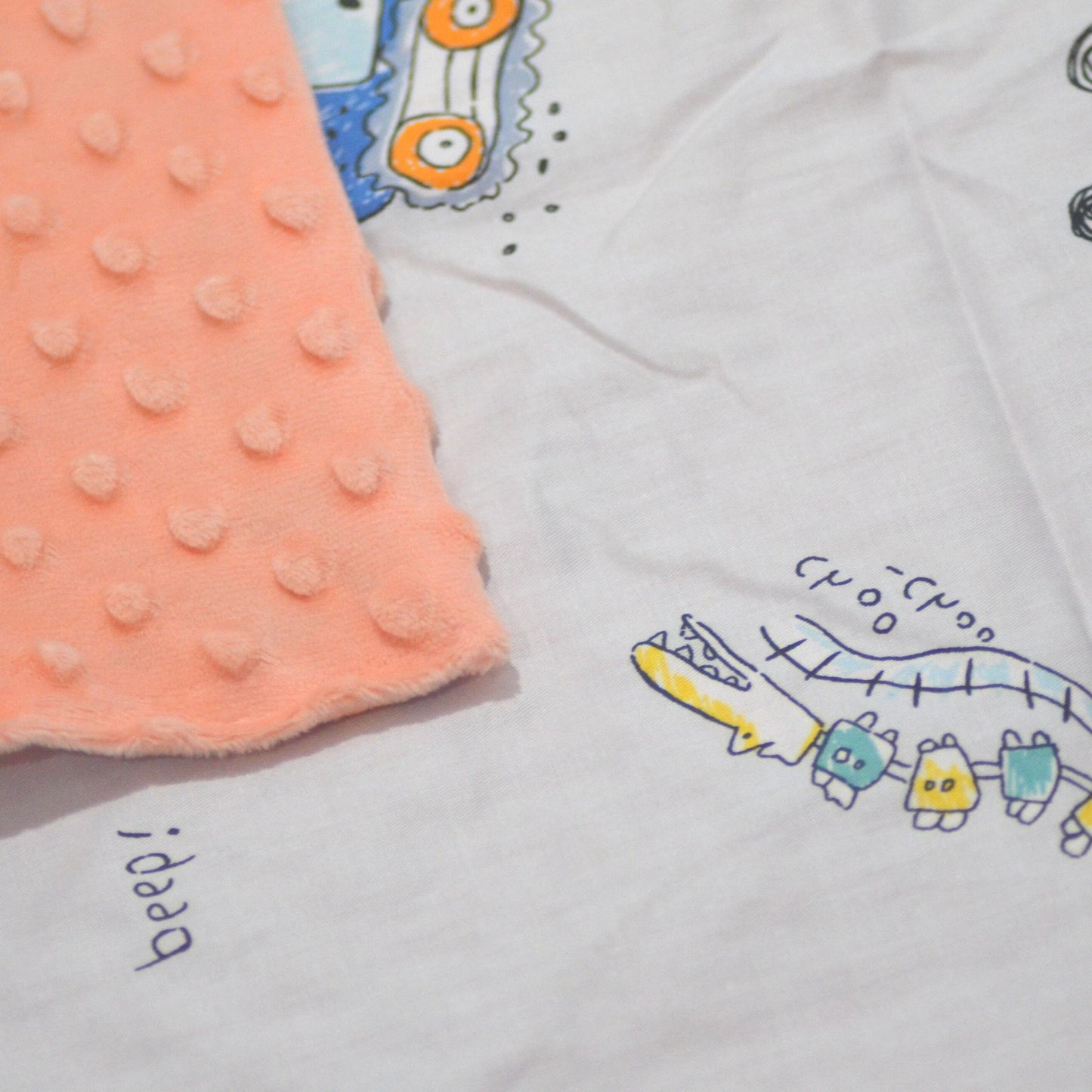Warm Baby Blanket with Fleece and Cotton 75x100cm