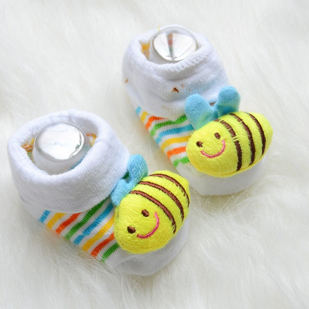 Anti Slip 3D Animal Head Baby Socks with Rubber Sole II
