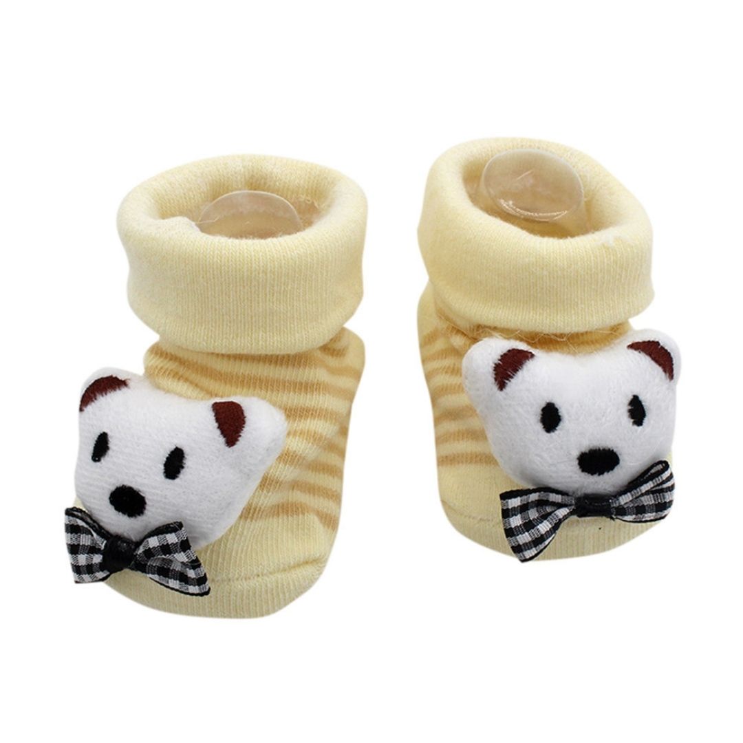 Anti Slip 3D Animal Head Baby Socks with Rubber Sole II