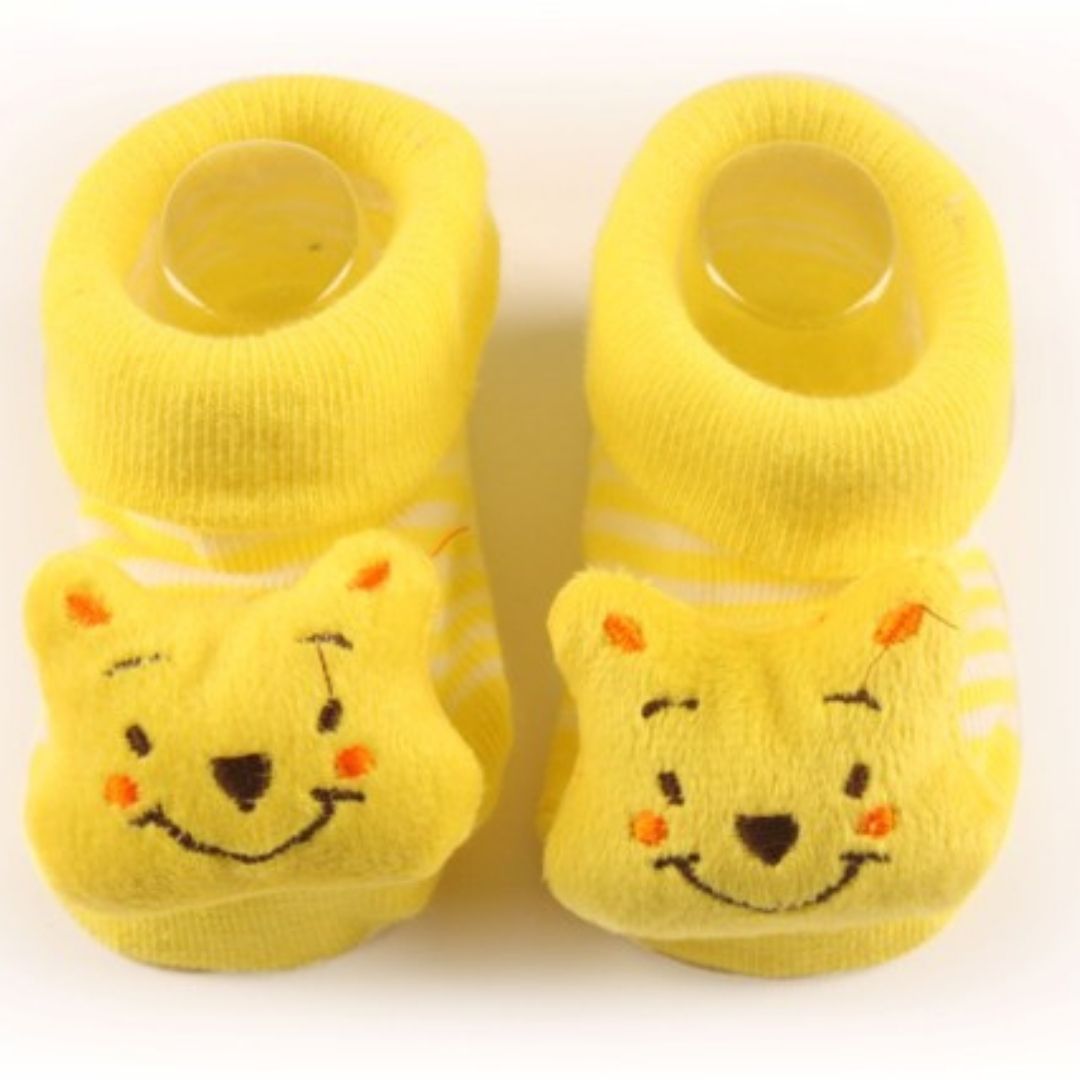 Anti Slip 3D Animal Head Baby Socks with Rubber Sole II