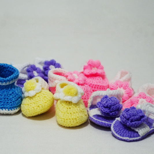 Handmade Crochet / Knitted Baby Shoes/Sandals - BabySpace Shop