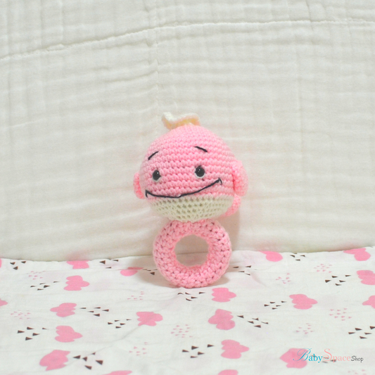 Handmade Crochet Rattle Whale