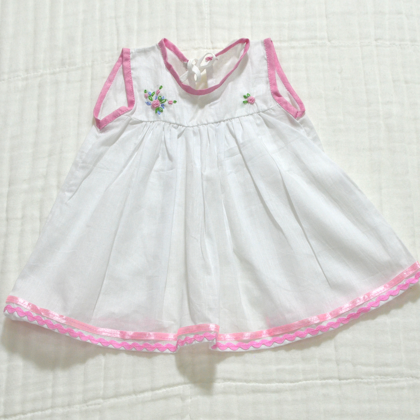 Handmade Baby Dress - Muslin 0 to 3 month