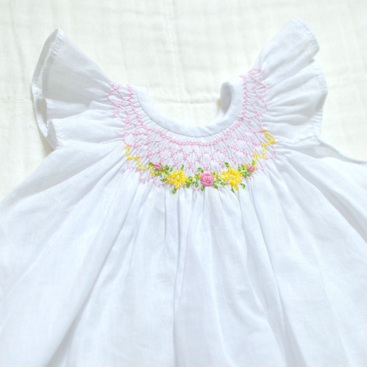 Handmade Bishop Smock Newborn Dress