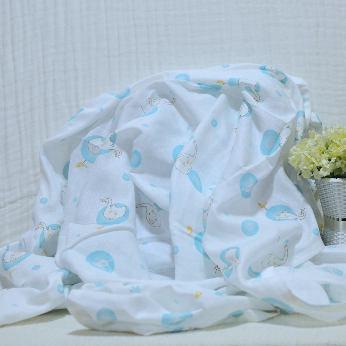 Muslin Swaddle Blankets - Plain 120 x 120 cm Collection III