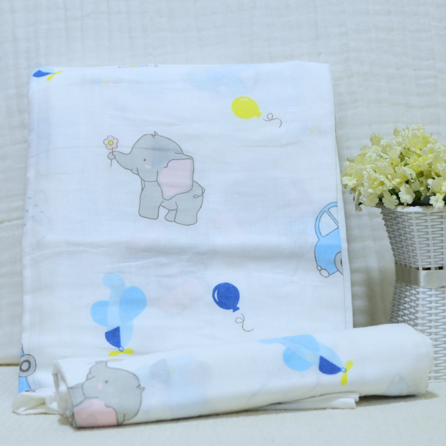 Muslin Swaddle Blankets - Plain 120 x 120 cm Collection III