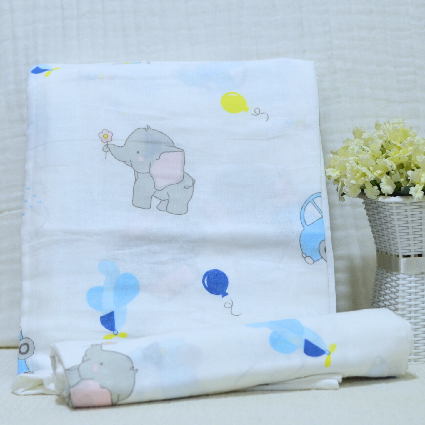 Muslin Swaddle Blankets - Plain 120 x 120 cm Collection V