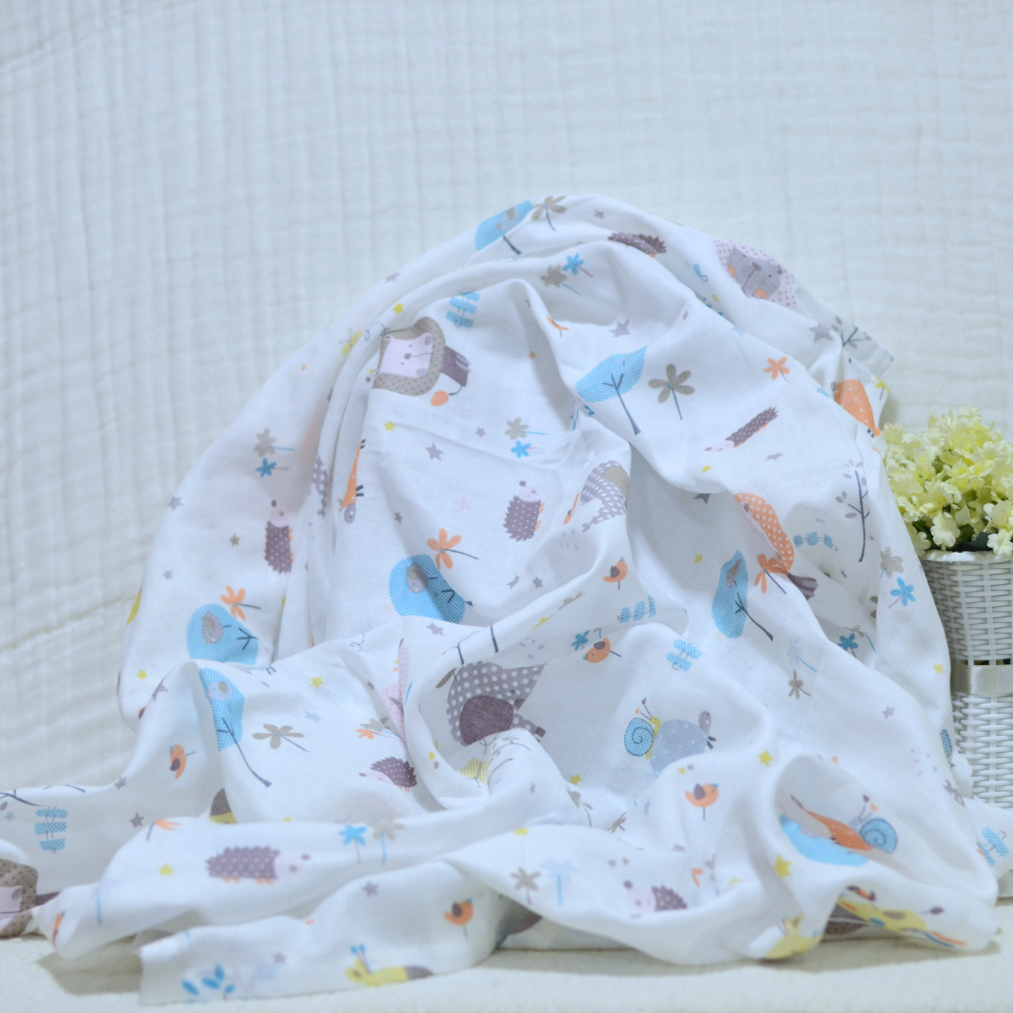 Muslin Swaddle Blankets - Plain 120 x 120 cm Collection III