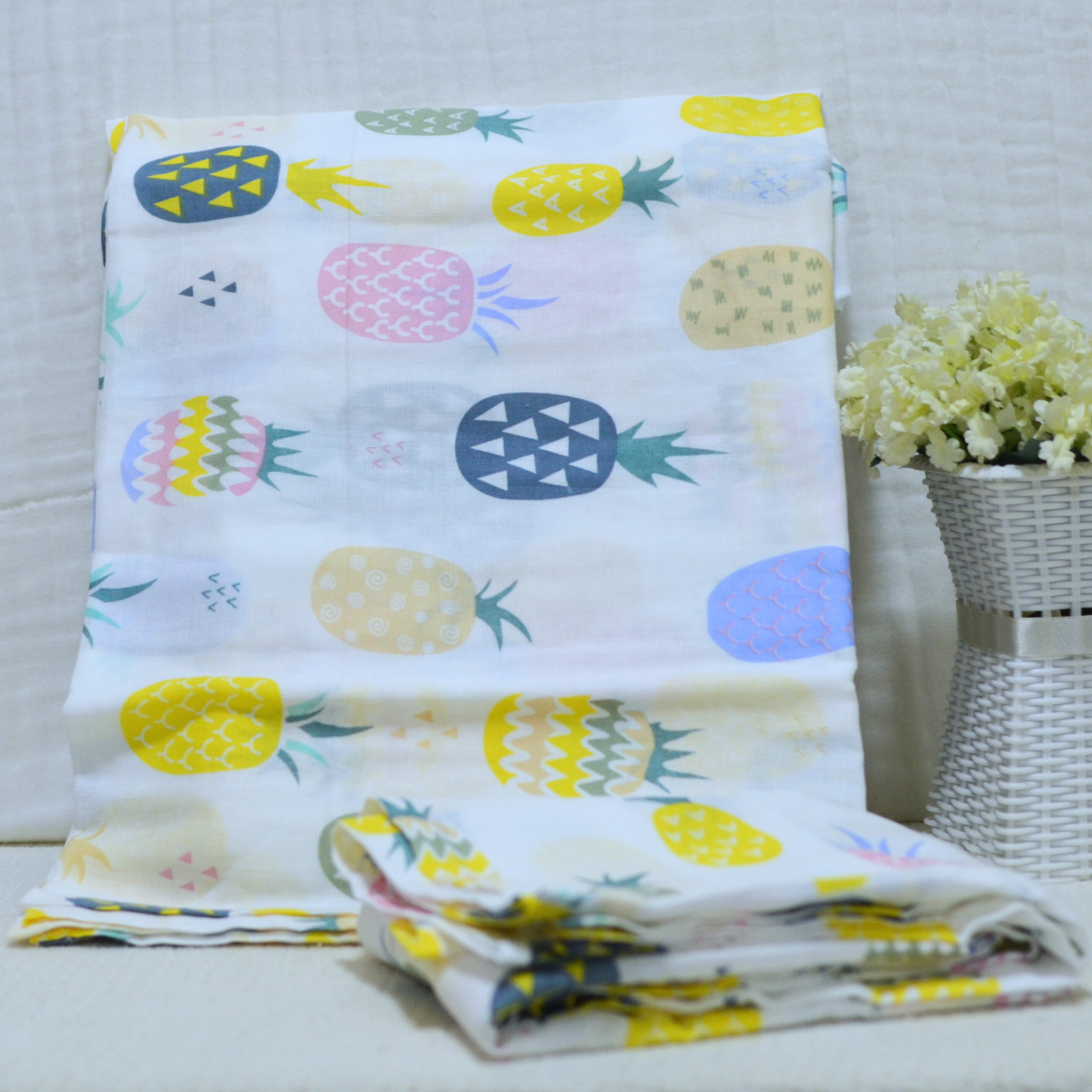 Muslin Swaddle Blankets - Plain 120 x 120 cm Collection III