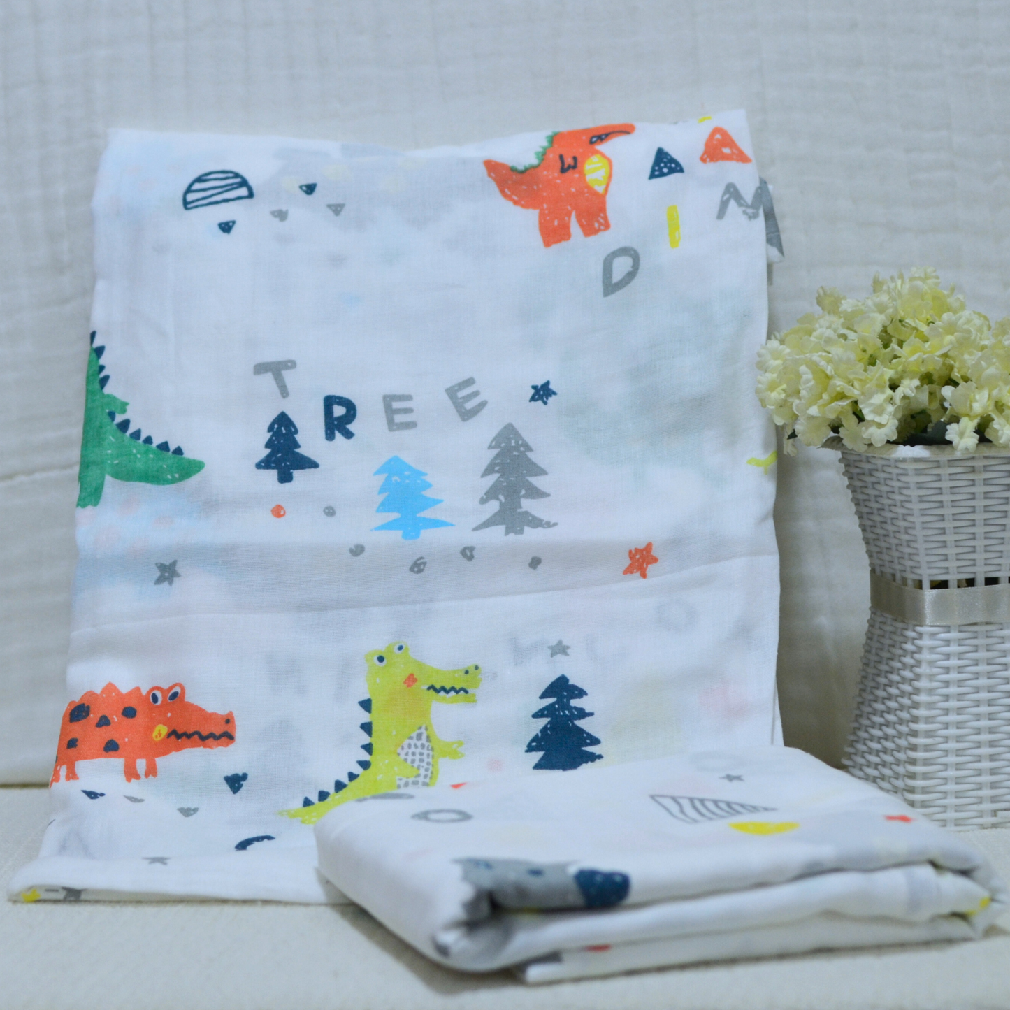 Muslin Swaddle Blankets - Plain 120 x 120 cm Collection III