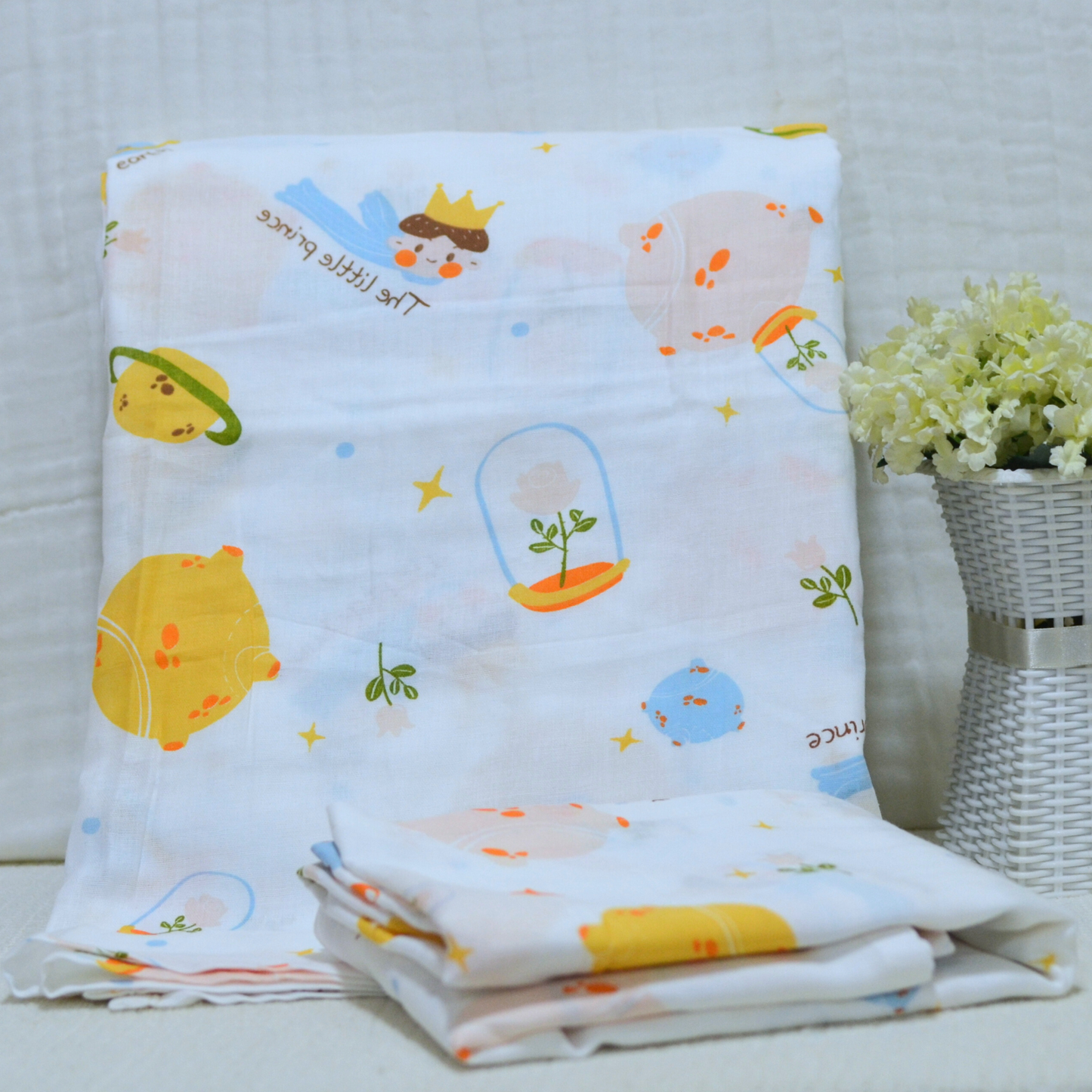 Muslin Swaddle Blankets - Plain 120 x 120 cm Collection III