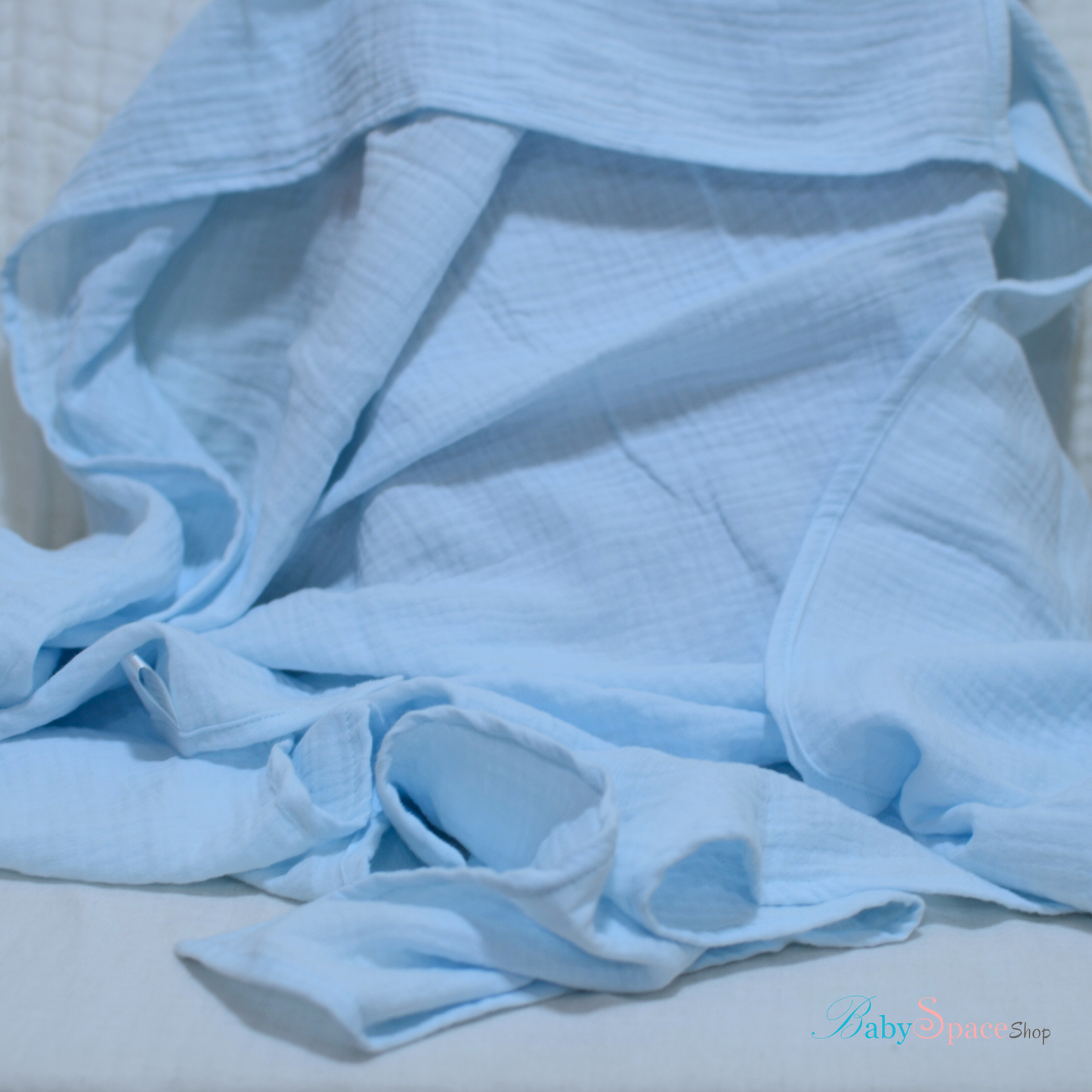 Double Crepe Muslin Cotton Baby Blanket 90x90cm (Colours)
