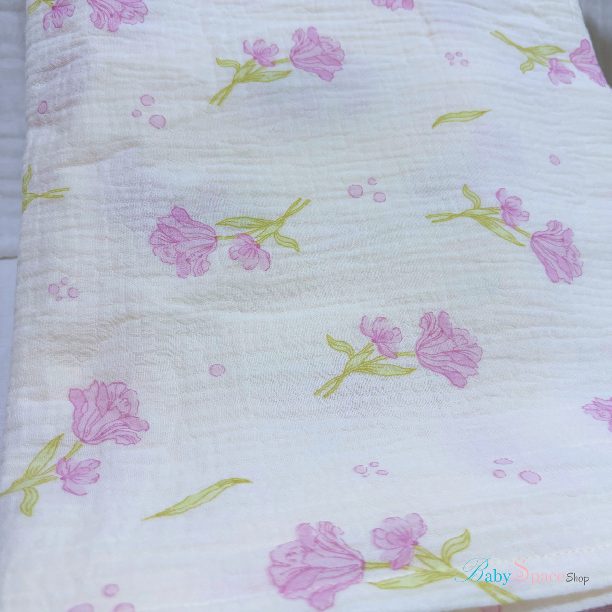 Muslin Crepe Cotton Receiving Baby Blanket 95x95cm II