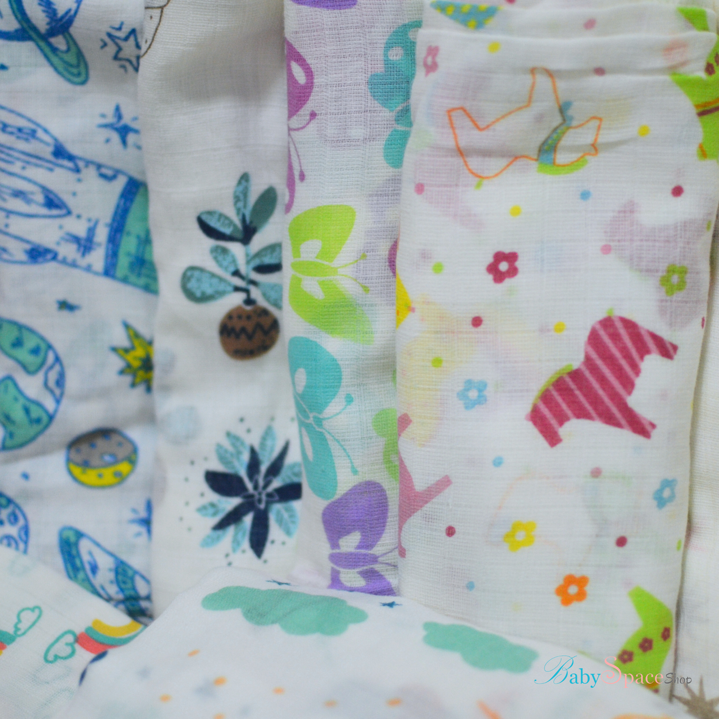 Muslin Cotton Receiving Baby Blanket 86x86cm