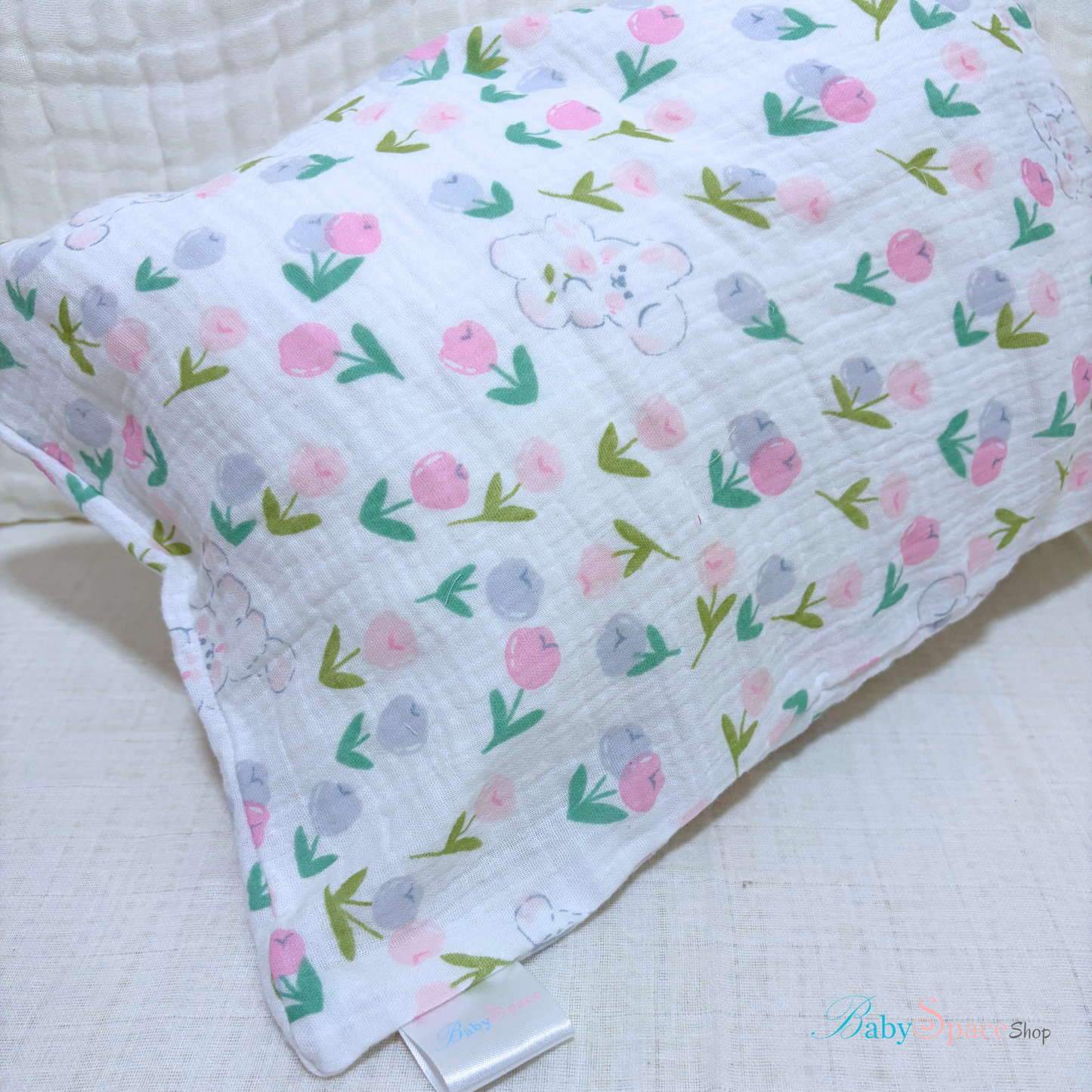 Baby Pillow Case - 14"x10" Muslin Crepe