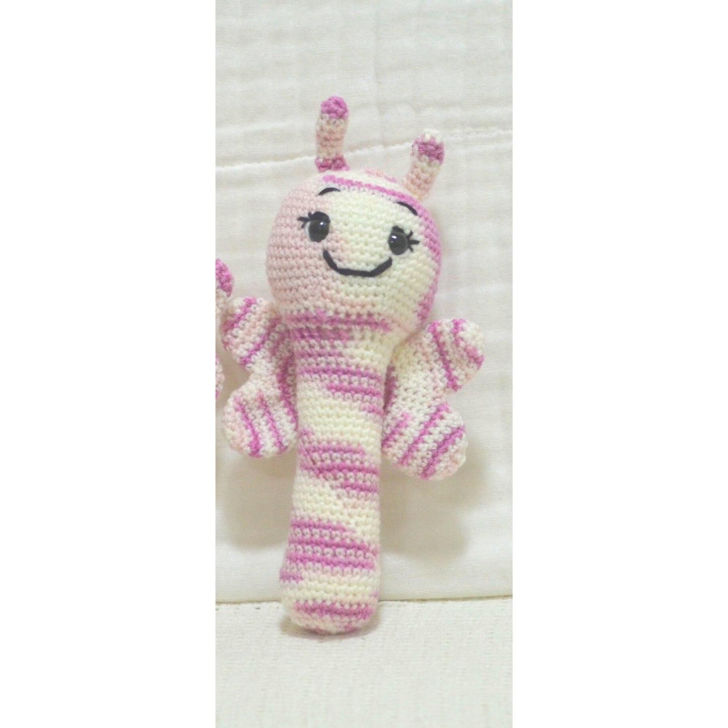 Handmade Crochet Rattle Butterfly II