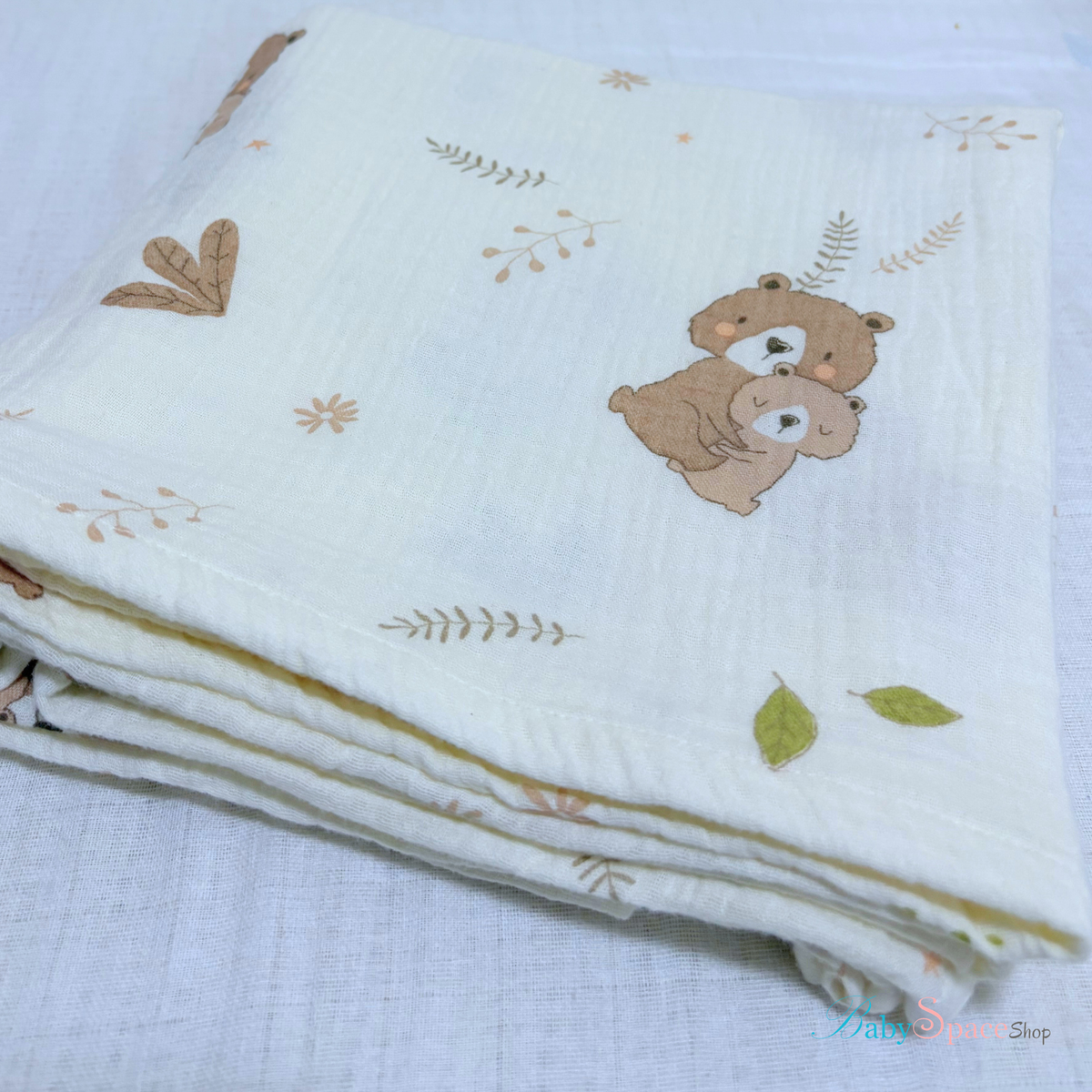 Muslin Crepe Cotton Receiving Baby Blanket 95x95cm II