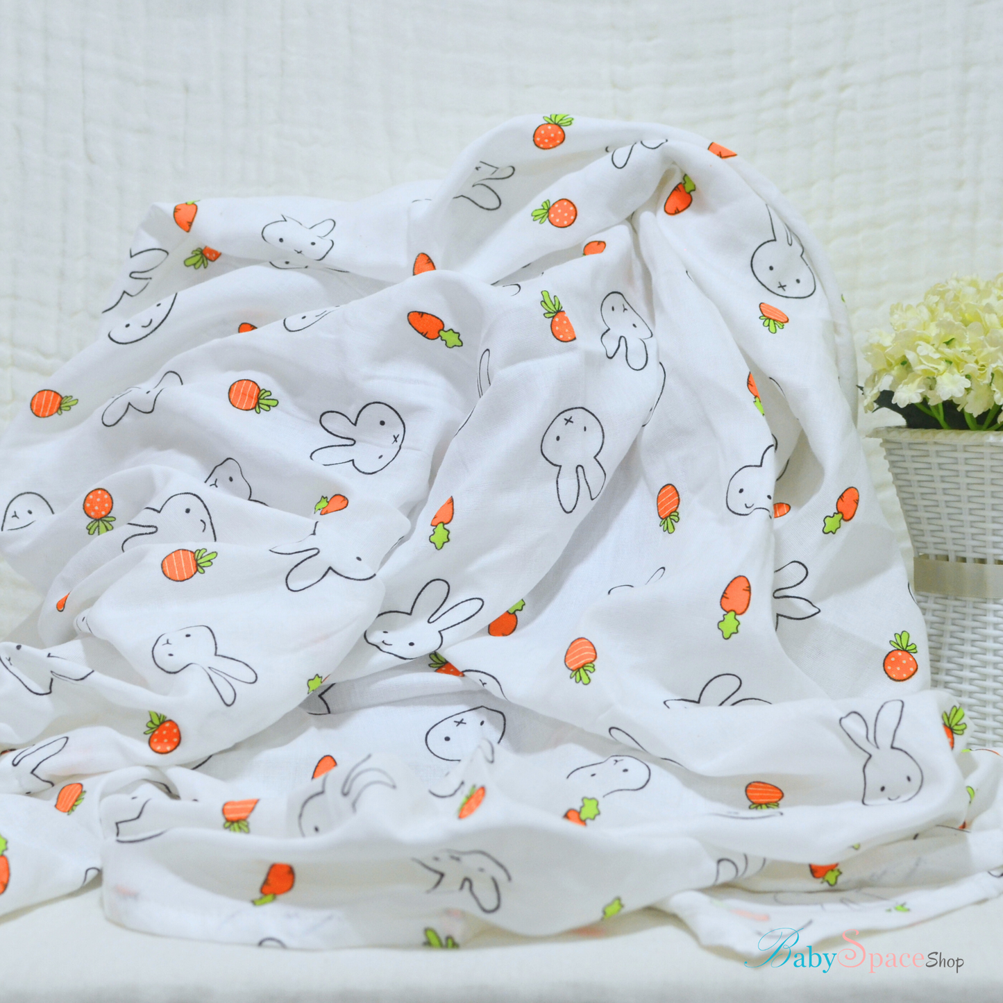 Muslin Swaddle Blankets - Plain 120 x 120 cm Collection V