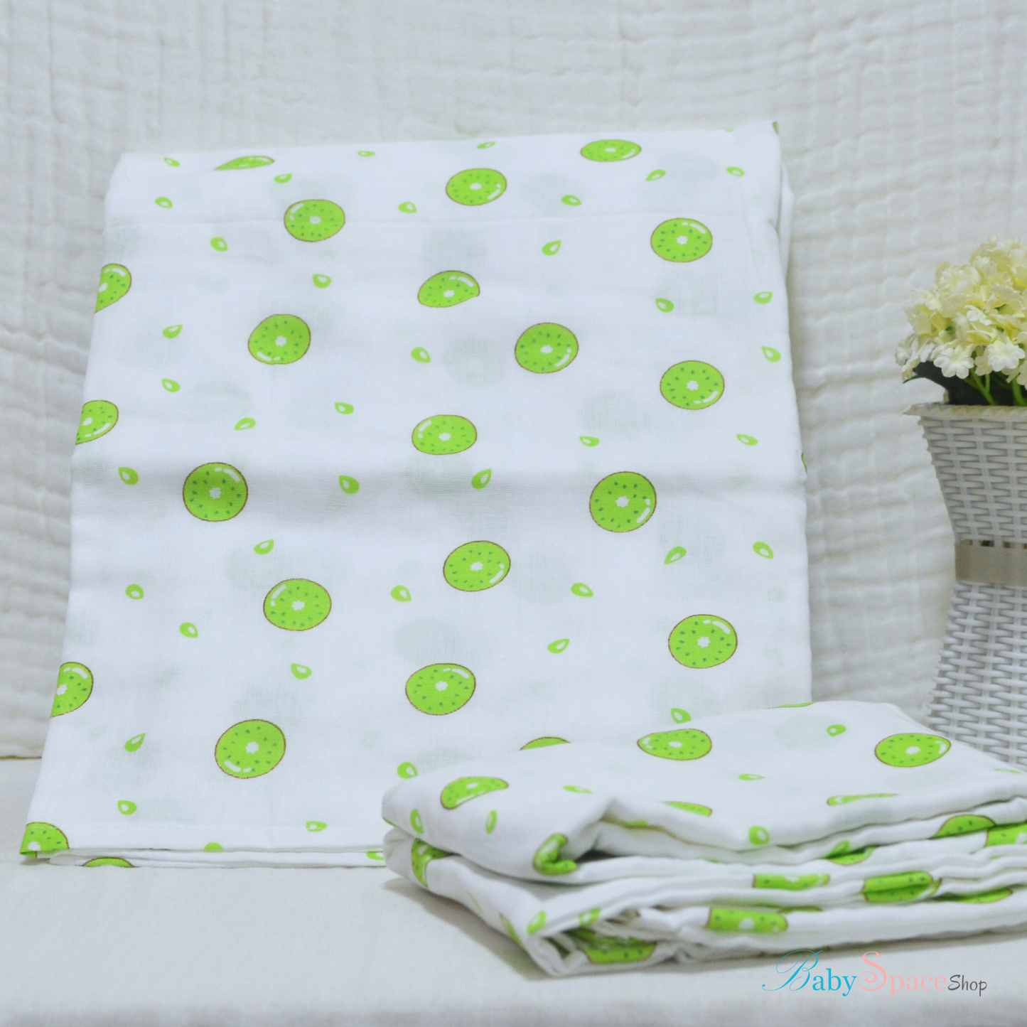 Muslin Swaddle Blankets - Plain 120 x 120 cm Collection V