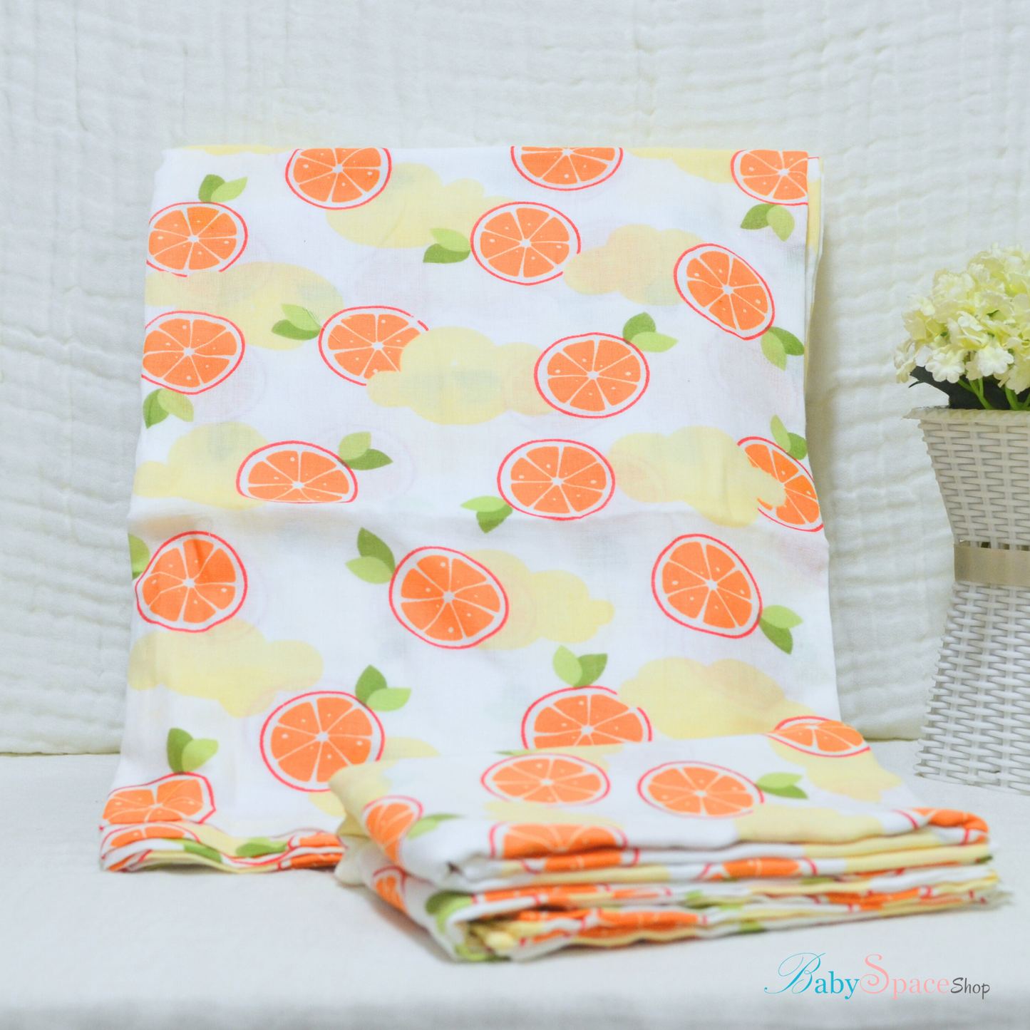 Muslin Swaddle Blankets - Plain 120 x 120 cm Collection V