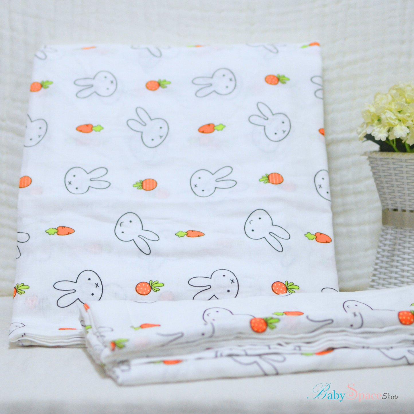 Muslin Swaddle Blankets - Plain 120 x 120 cm Collection V