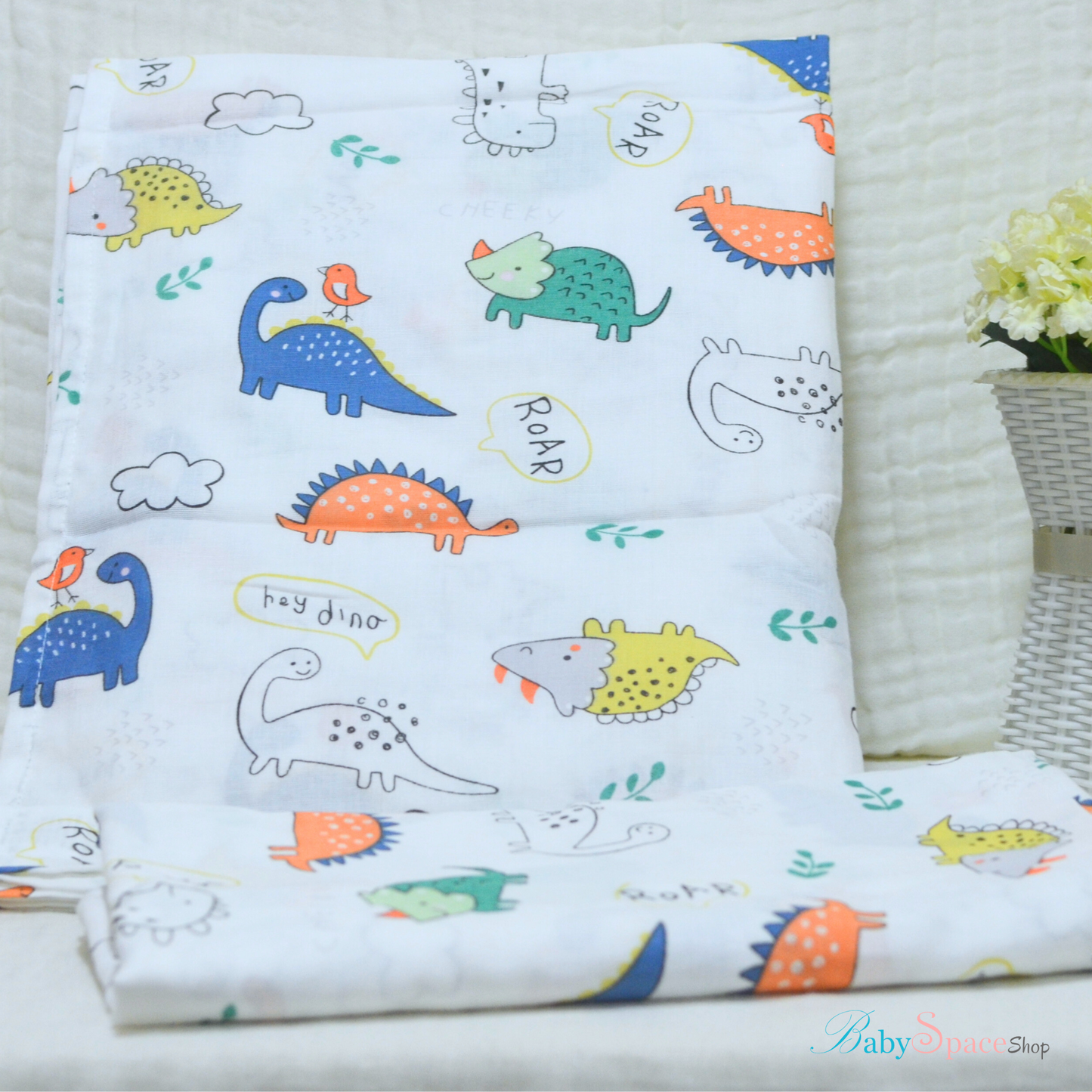 Muslin Swaddle Blankets - Plain 120 x 120 cm Collection V