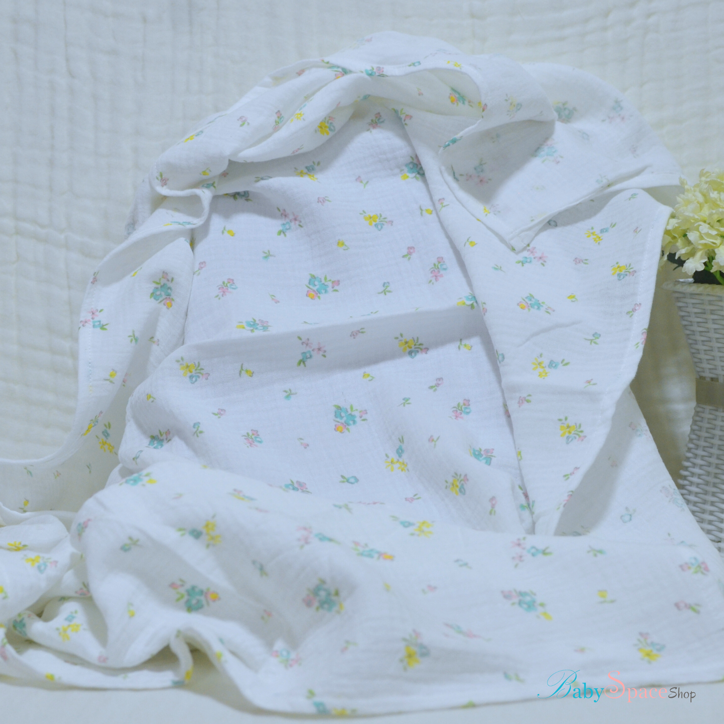 Muslin Crepe Cotton Receiving Baby Blanket 90x90cm