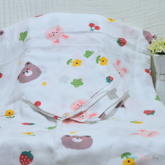 Baby Cot Sheet with 2 Matching Pillow Cases VII