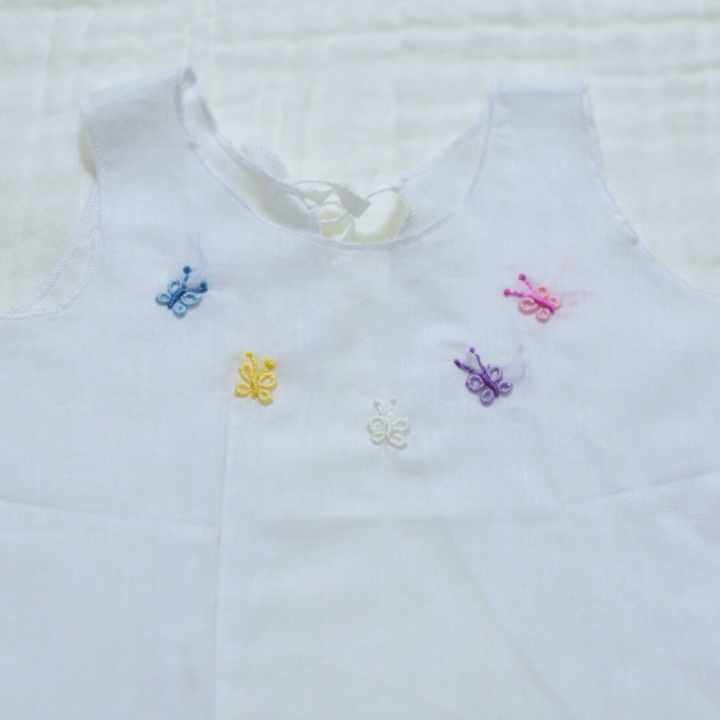 Handmade Newborn Shirt/Dress - Muslin VIII