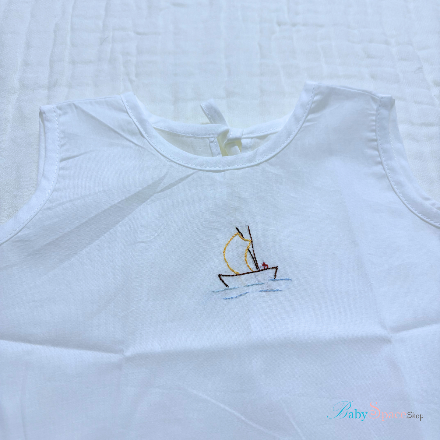 Baby Shirt / Dress - 0 to 3 Months (White)