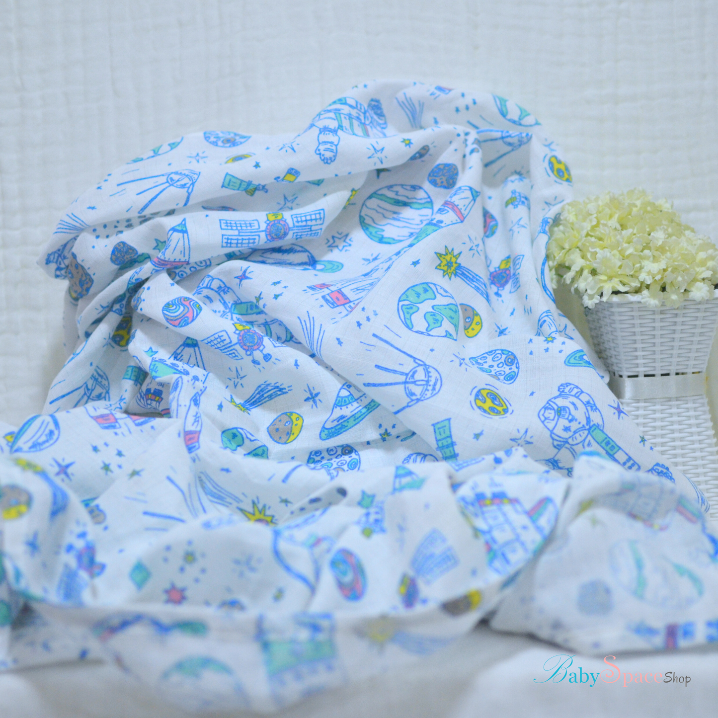 Muslin Swaddle 100% Cotton Printed - 120 x 120 cm II