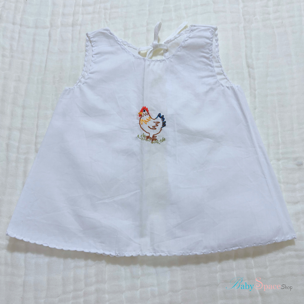 Handmade Baby Shirt - 0 to 3 Months - White