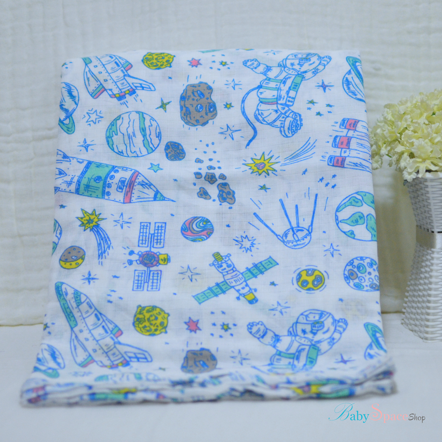 Muslin Swaddle 100% Cotton Printed - 120 x 120 cm II