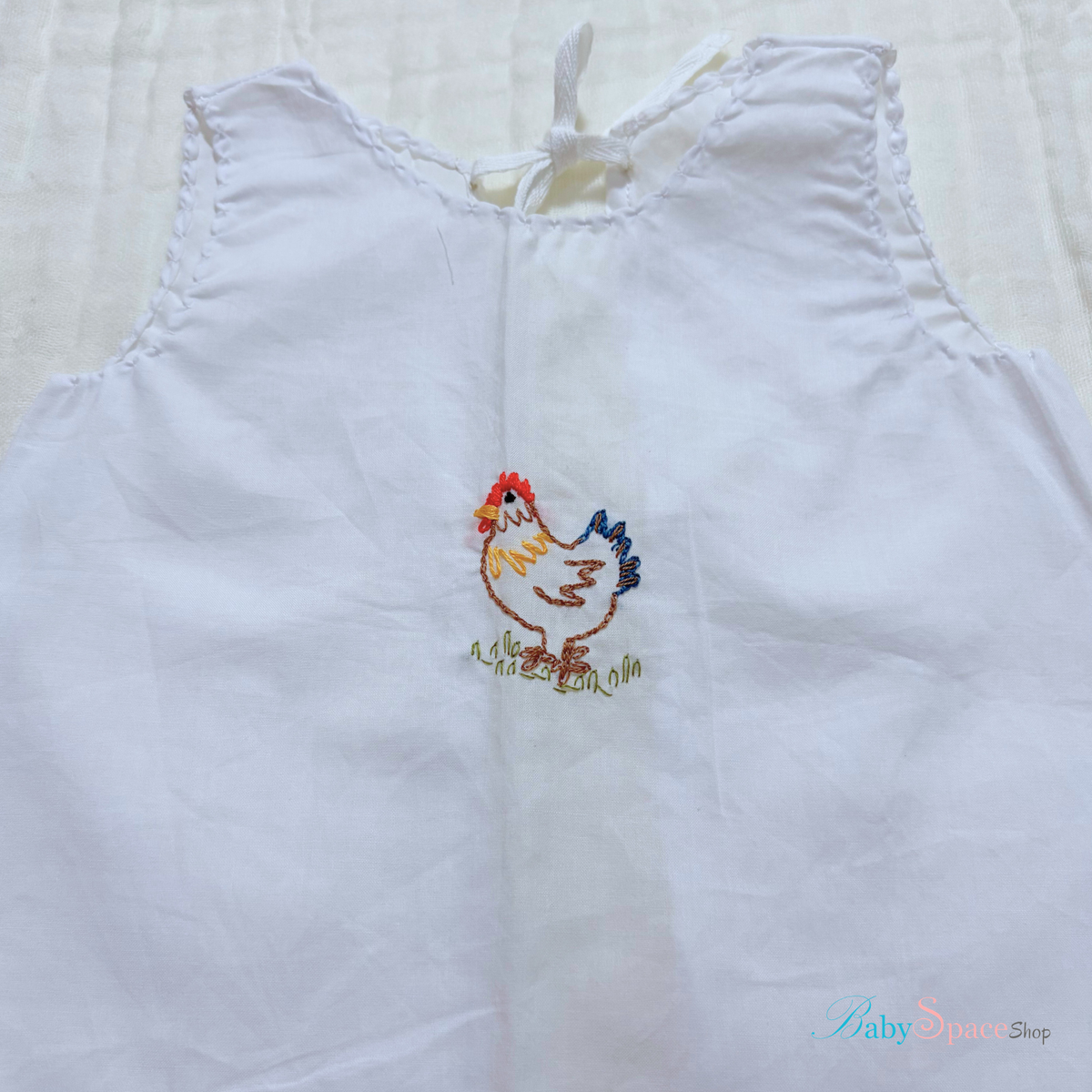 Handmade Baby Shirt - 0 to 3 Months - White