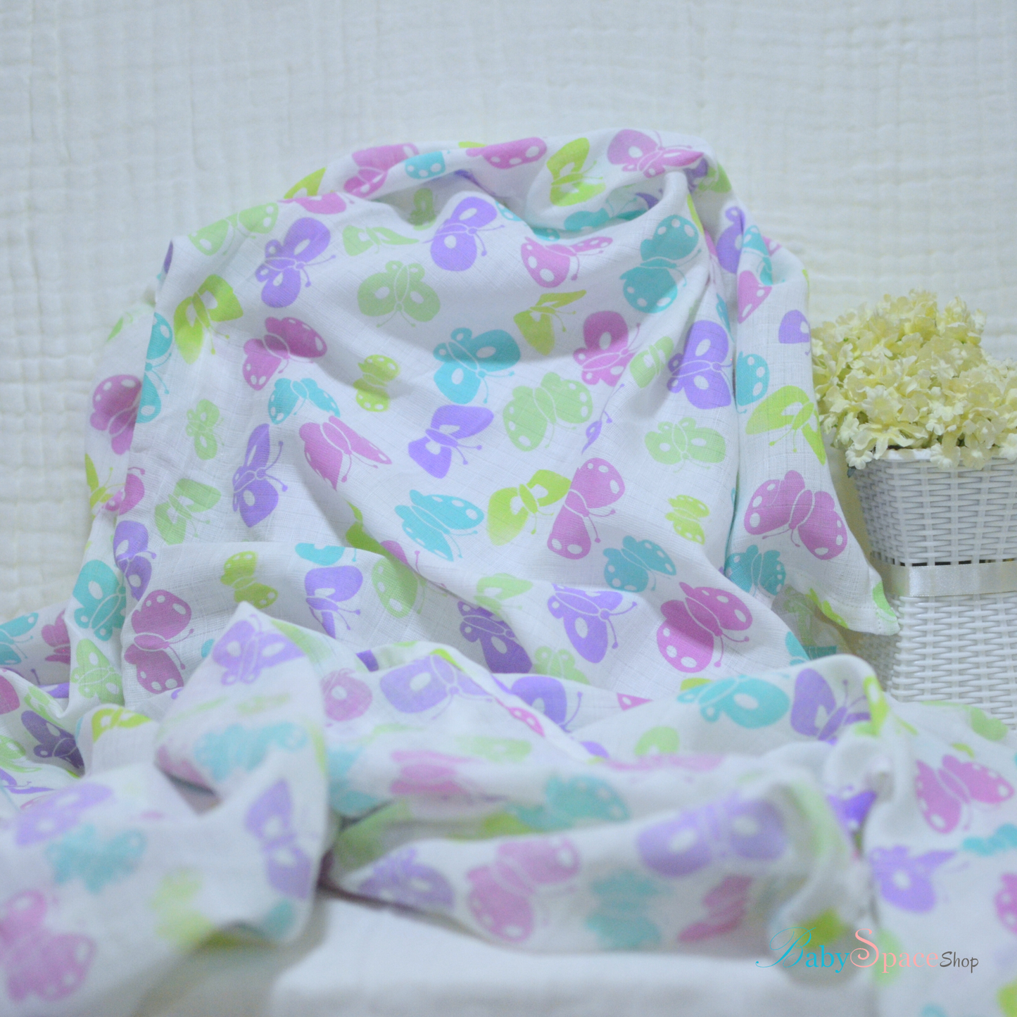 Muslin Swaddle 100% Cotton Printed - 120 x 120 cm II