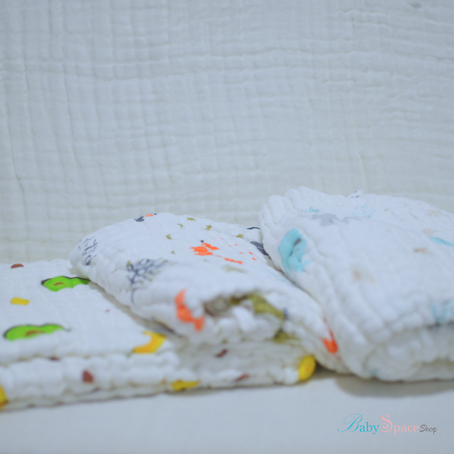 6 Layered Printed Cotton Gauze Baby Blanket/Towel 105x105cm - Collection VI