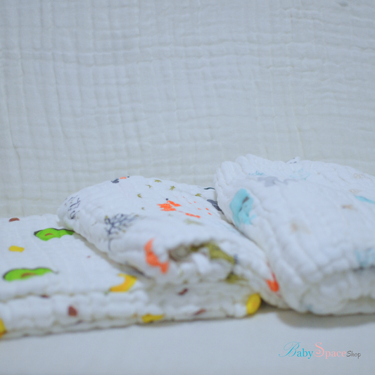 6 Layered Printed Cotton Gauze Baby Blanket/Towel 105x105cm - Collection VI