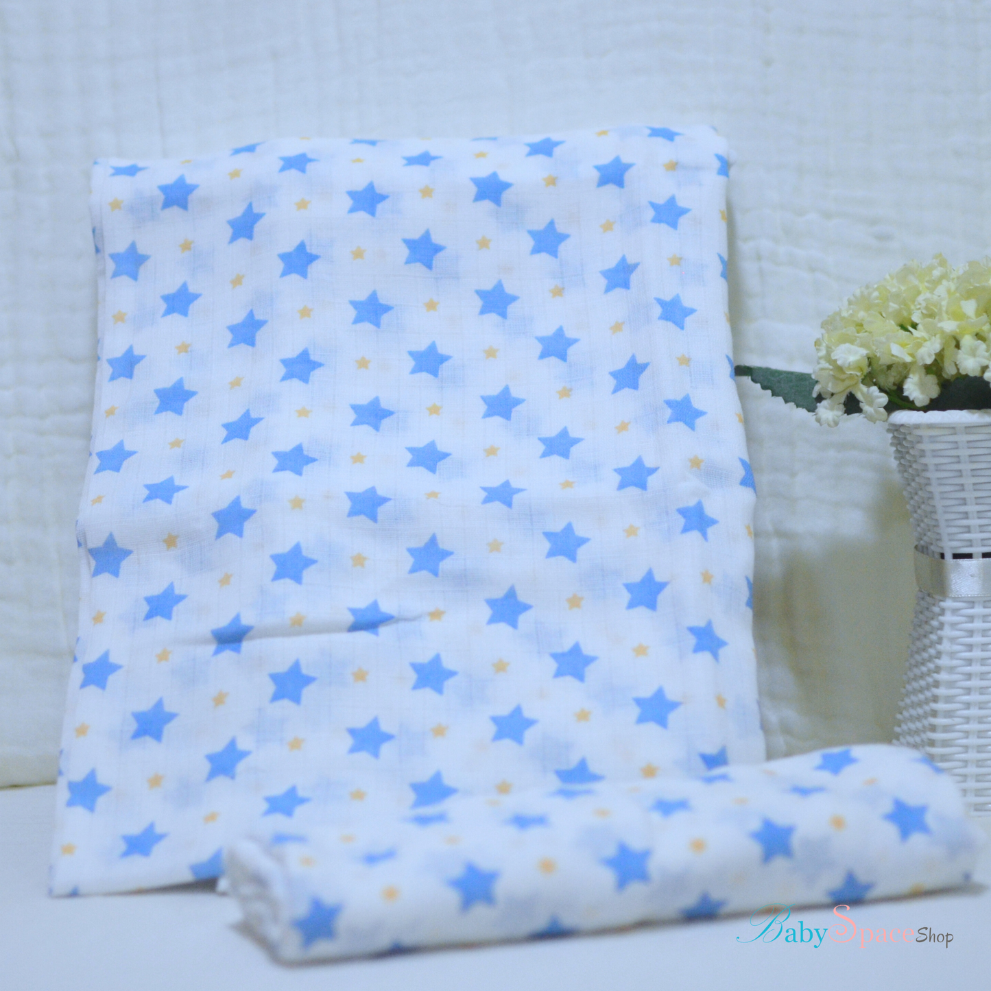 Muslin Cotton Receiving Baby Blanket 90x90cm II